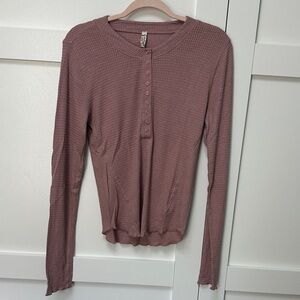 Free People Mauve Button Down Shirt